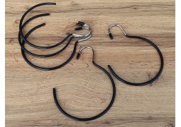 Вішалка-плечики в чорному силіконі для шарфа, хусток, краваток. 